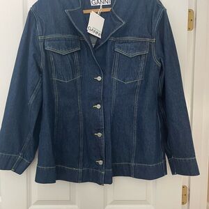 Ganni Blue Jean Jacket Classic Style